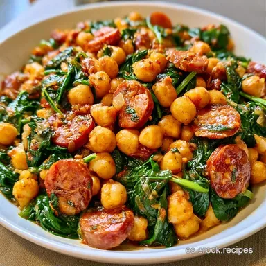 Potaje De Garbanzos Con Espinacas Para 4 Tarjeta de receta