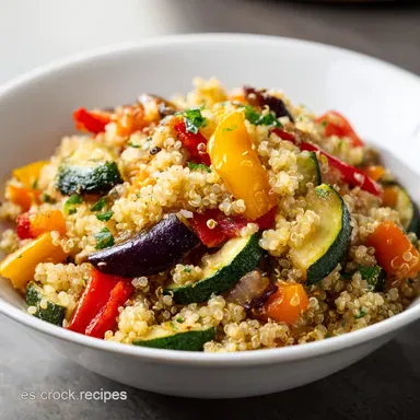 Quinoa con Verduras para 4 Porciones: Receta en 30 Minutos Tarjeta de receta