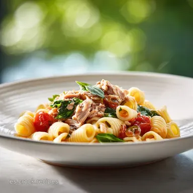 Receta con At&uacute;n y Pasta en 20 Minutos Tarjeta de receta