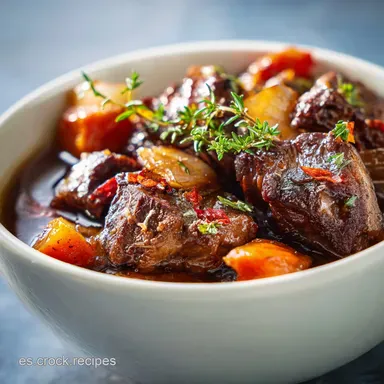 Receta de Carrillada de Cerdo al Vino Tinto para 4 Tarjeta de receta