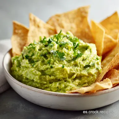 Receta con Guacamole y Totopos en 25 Min Tarjeta de receta