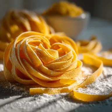 Receta Pasta Fresca al Huevo para 4 Raciones Tarjeta de receta