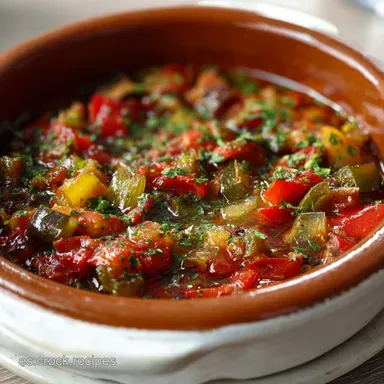 Receta Pisto Andaluz: Para 4 Raciones Tarjeta de receta