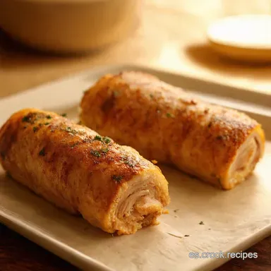 Rollo de Pollo A tu familia le encantar&aacute; esta receta f&aacute;cil Tarjeta de receta