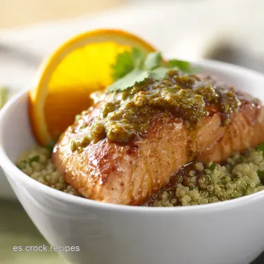 Comida saludable: Salm&oacute;n C&iacute;trico y Quinoa en 30 Minutos Tarjeta de receta