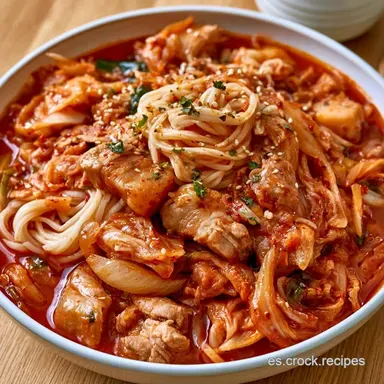 Sopa de Kimchi para 3 Personas Tarjeta de receta