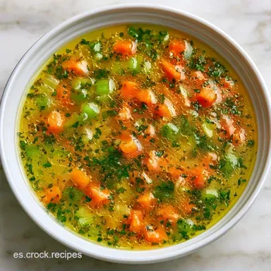 Sopa De Verduras Para 4 Personas Tarjeta de receta
