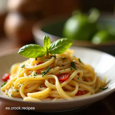 Tagliatelle al Limone Pasta Fresca con Sabor Italiano Tarjeta de receta