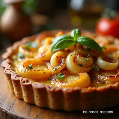 La Aut&eacute;ntica Tarta de Cebolla Francesa Receta F&aacute;cil y Crujiente Tarjeta de receta