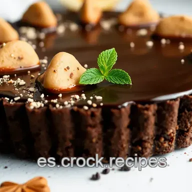 &iexcl;Tarta Sin Horno! Chocolate y Cacahuete Crujiente 🥜🍫 Tarjeta de receta