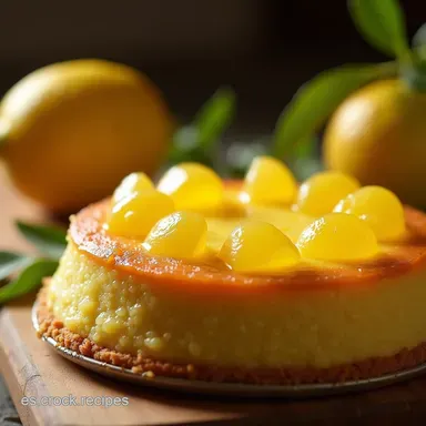 Postre de Capas de Lim&oacute;n Tarta Cremosa con Merengue Suizo Tarjeta de receta