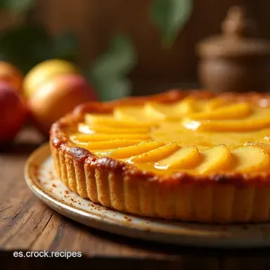 La Mejor Tarta de Manzana Casera Masa Quebrada Perfecta Tarjeta de receta