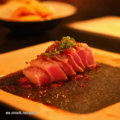 Tataki de At&uacute;n Mi Secreto con Salsa Ponzu Casera Tarjeta de receta