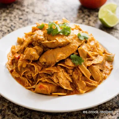 Tinga de Pollo Comida Mexicana Aut&eacute;ntica y Deliciosa Tarjeta de receta