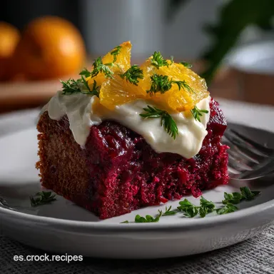 Torta de Remolacha y Naranja: Receta H&uacute;meda y Vibrante Tarjeta de receta