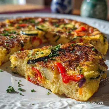 Tortilla de Verduras a la Vasca Receta F&aacute;cil Tarjeta de receta