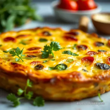 Tortilla de Verduras F&aacute;cil Receta Sol de Espa&ntilde;a jugosa Tarjeta de receta