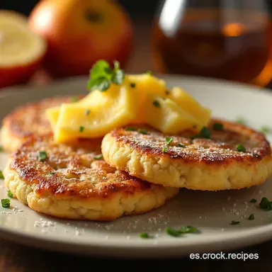 Tortitas Saludables de Avena y Manzana Desayuno R&aacute;pido Tarjeta de receta