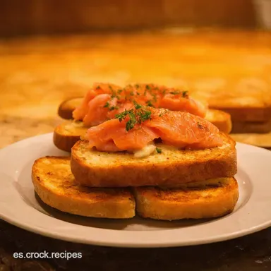 Tostas de Salm&oacute;n Ahumado Mi Secreto Mediterr&aacute;neo Tarjeta de receta
