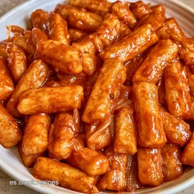 Tteokbokki Coreano para 4 Personas Tarjeta de receta