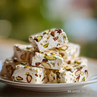 Turr&oacute;n de Almendras Duro y Blando Casero: 8 Raciones Tarjeta de receta