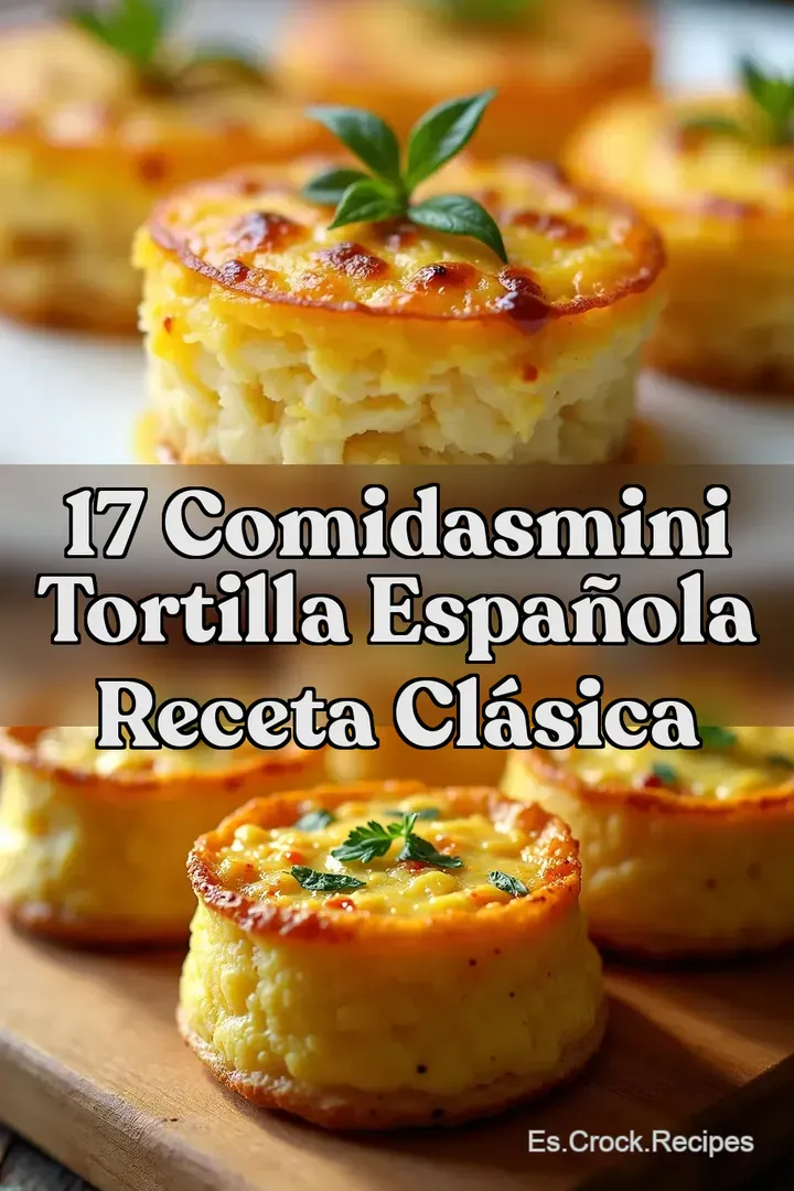 17 ComidasMini Tortilla Espa&ntilde;ola Receta Cl&aacute;sica