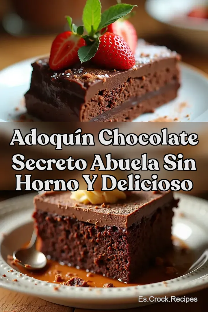Adoqu&iacute;n Chocolate Secreto Abuela Sin Horno y Delicioso