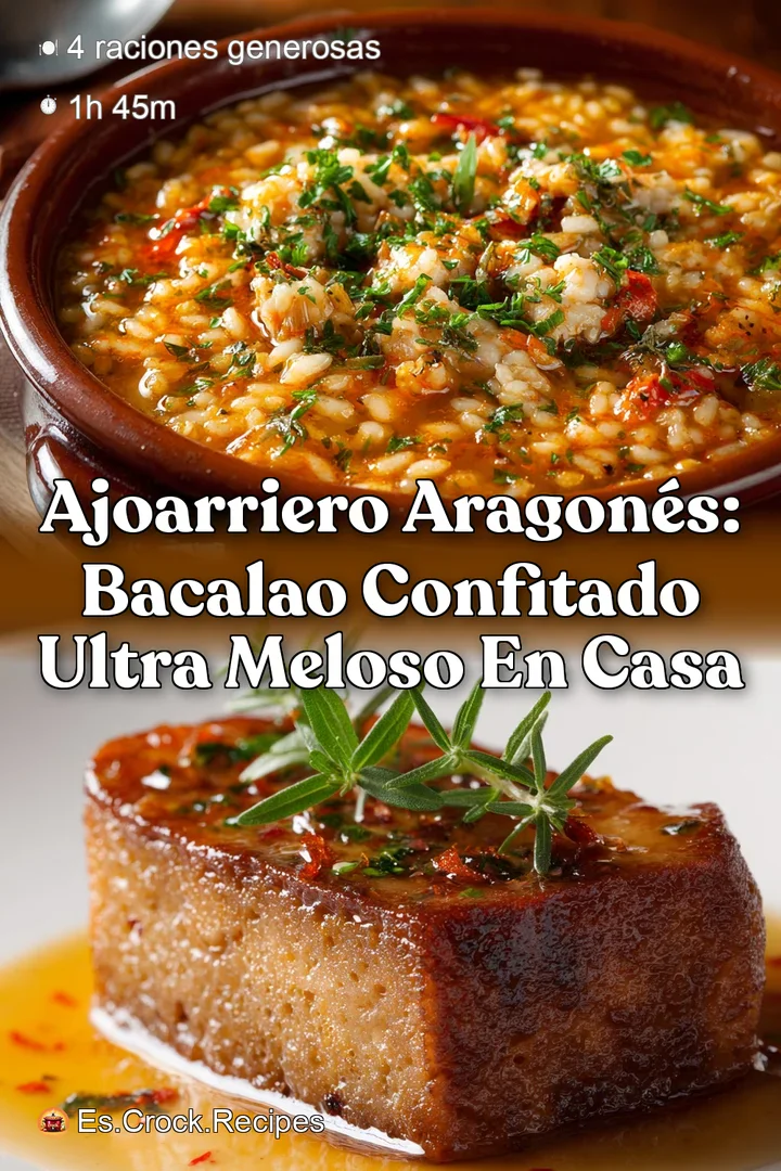 Ajoarriero Aragon&eacute;s: Bacalao Confitado Ultra Meloso en Casa