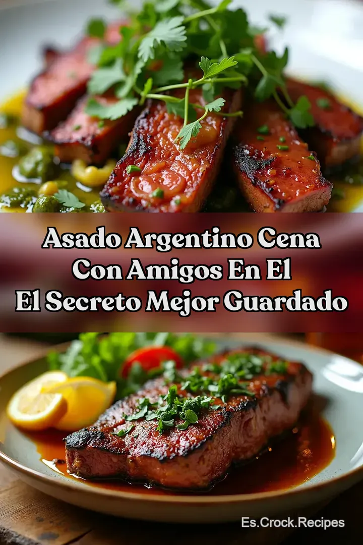 Asado Argentino Cena con amigos en el El Secreto Mejor Guardado