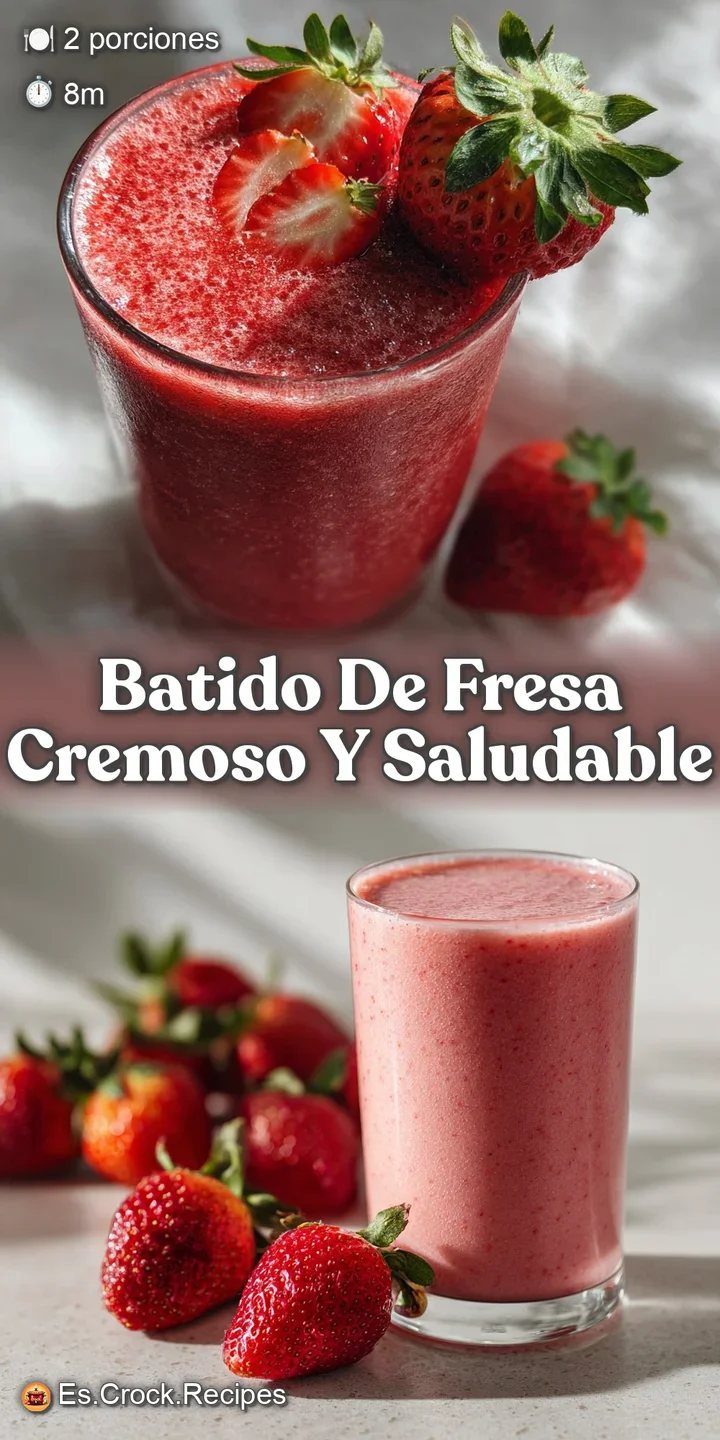 Close-up of a luscious, thick strawberry smoothie. Tiny flecks of fruit visible, creating a textured, refreshing, and invi...