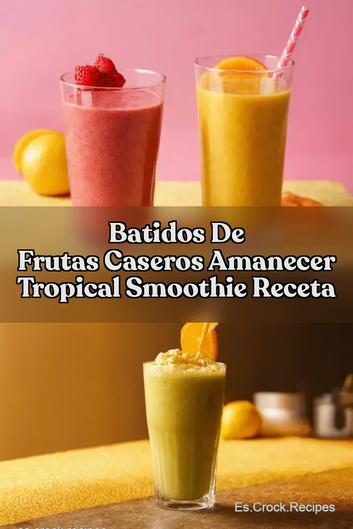 Batidos de Frutas Caseros Amanecer Tropical Smoothie Receta