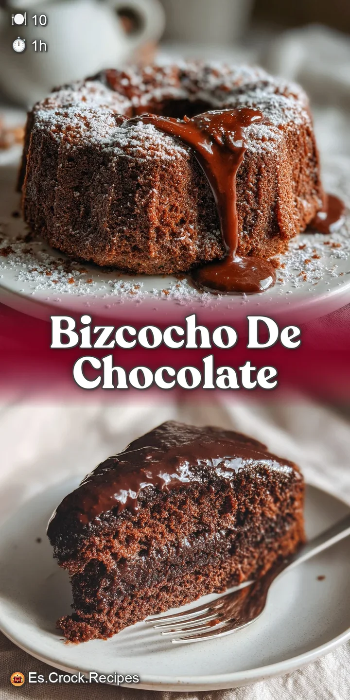 Close-up view reveals the moist, airy texture of a dark chocolate cake; slightly cracked surface hints at freshness.