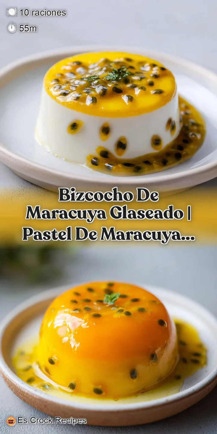 Close-up of moist, glazed passion fruit cake showcasing a dense crumb and vibrant tropical fruit color.