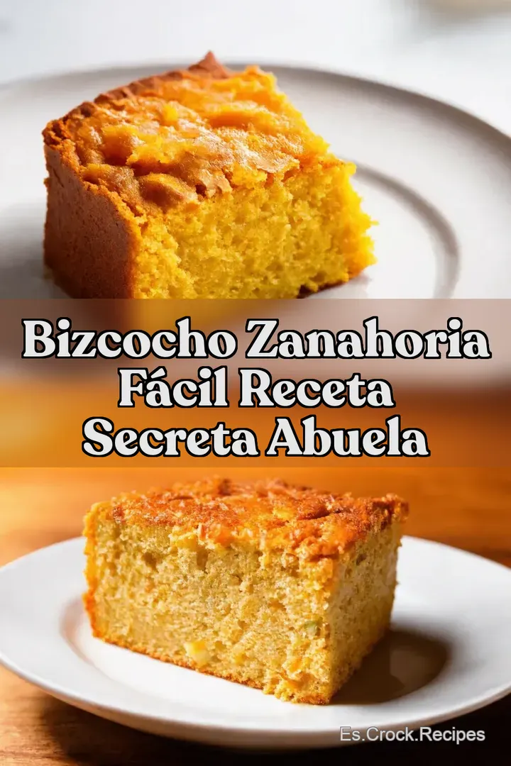 Bizcocho Zanahoria F&Aacute;CIL Receta Secreta Abuela