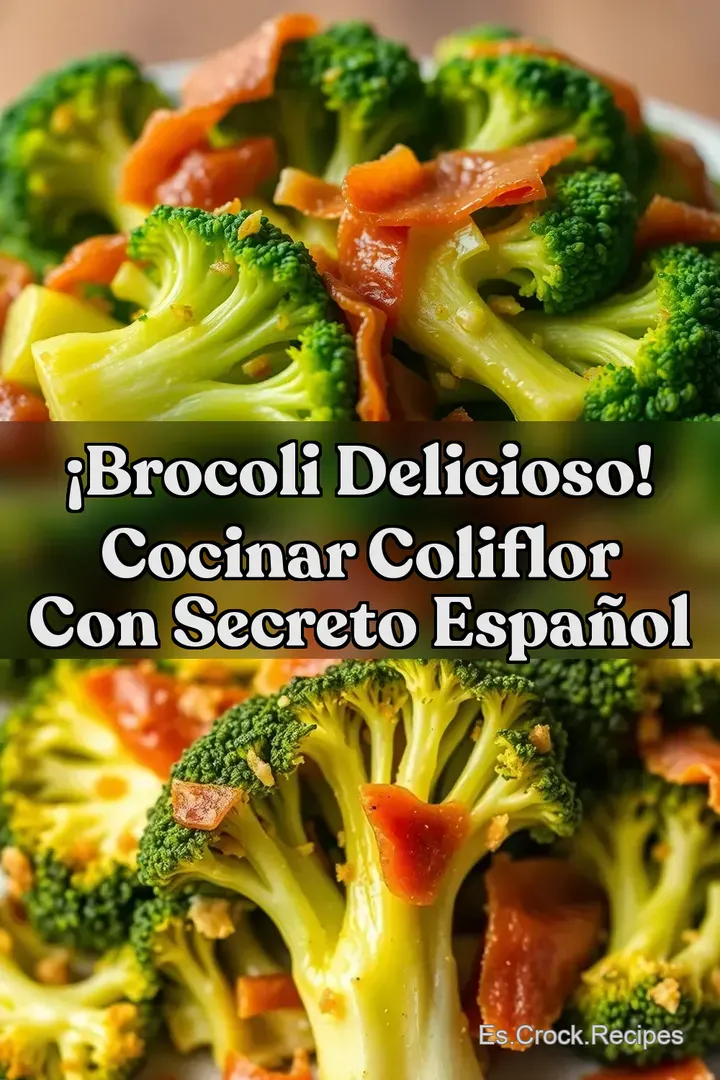 &iexcl;Brocoli Delicioso! Cocinar Coliflor Con Secreto Espa&ntilde;ol