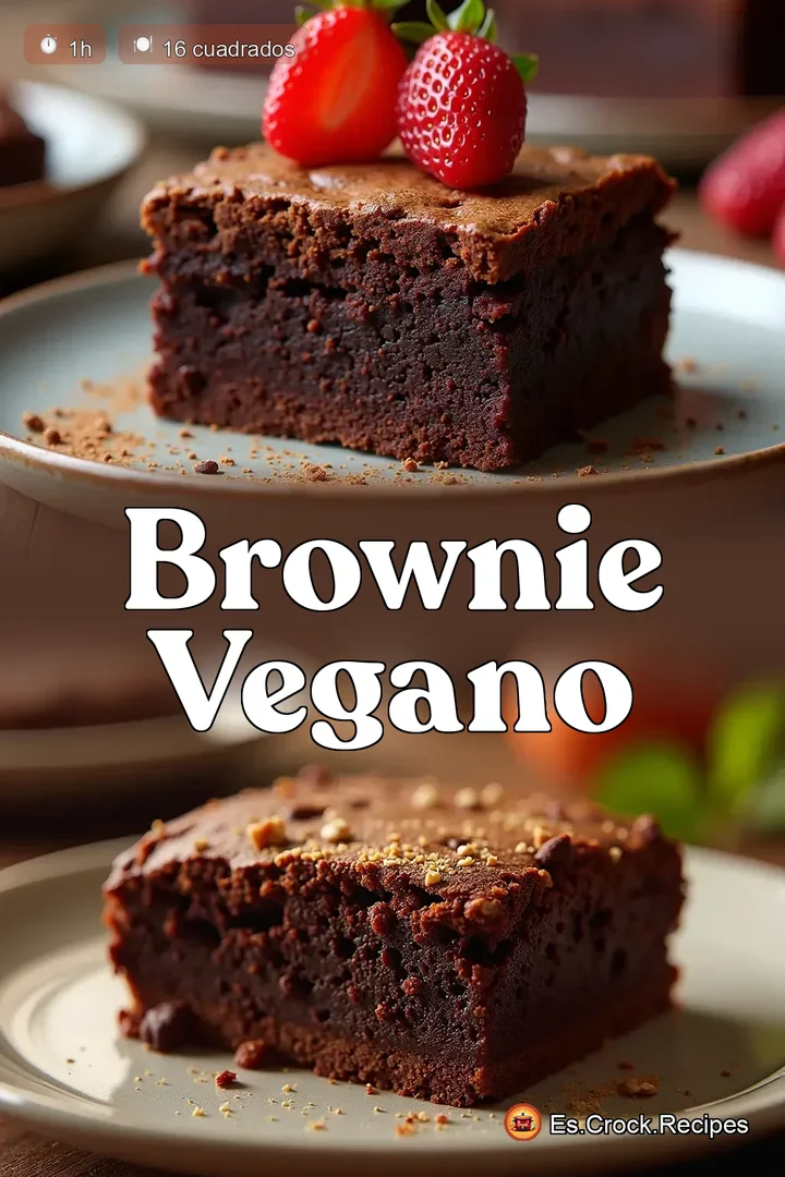 El Mejor Brownie Vegano Crujiente F&aacute;cil y Fundido - es.crock.recipes
