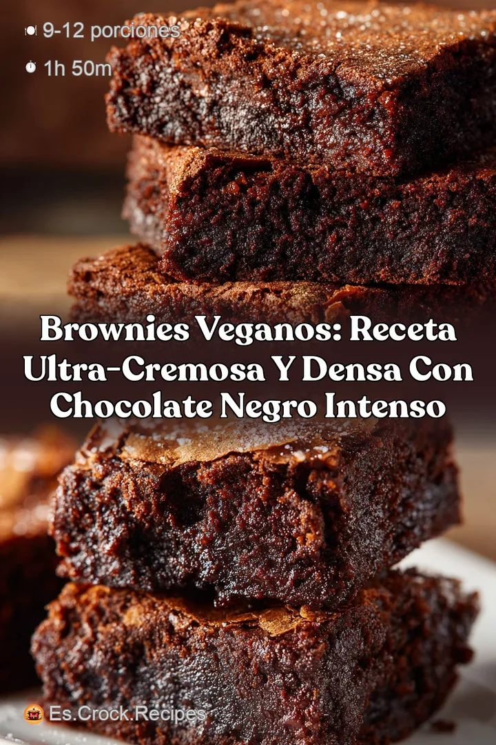 Brownies veganos: Receta ultra-cremosa y densa con chocolate negro intenso