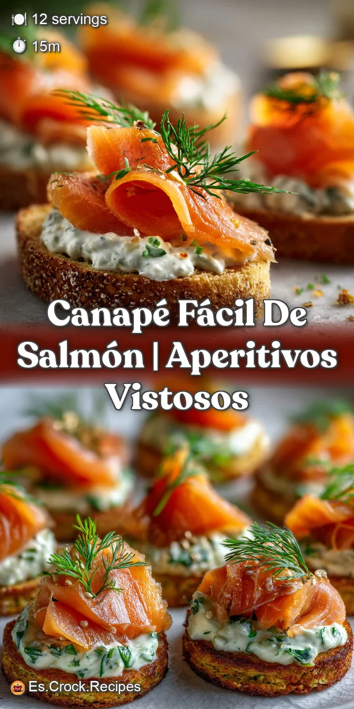 Close-up shot of a salmon canap&eacute; with a velvety texture, speckled with fresh herbs. The rich salmon color contrasts beauti...