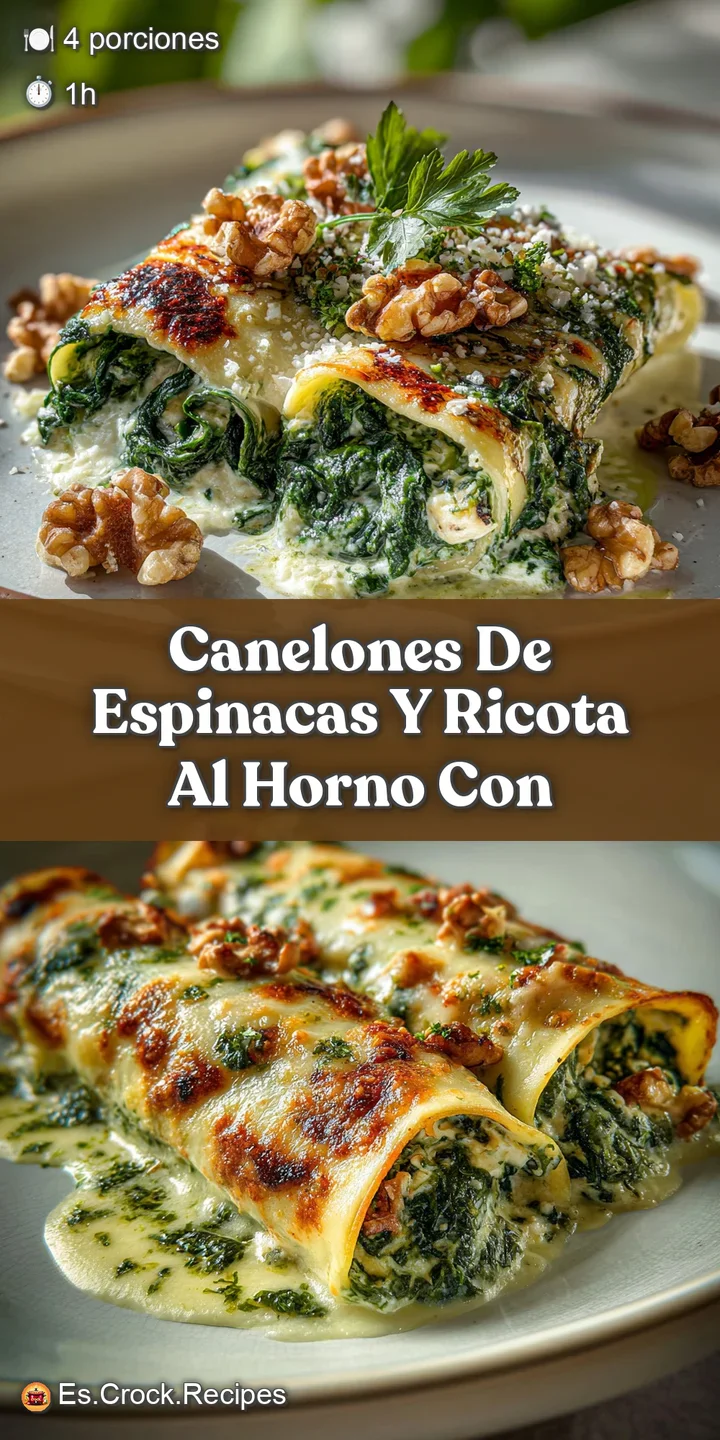 Creamy ricotta and spinach filling oozes from a sliced cannelloni, bathed in rich, red tomato sauce. Cheesy baked perfection!