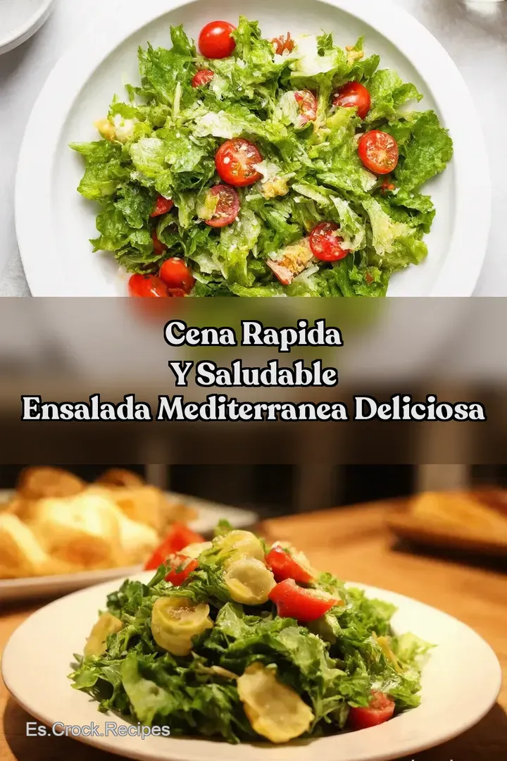 Cena Rapida y Saludable Ensalada Mediterranea Deliciosa