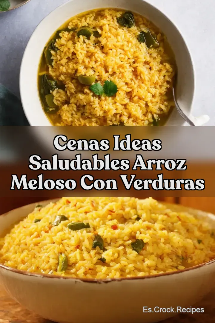 Cenas Ideas Saludables Arroz Meloso con Verduras