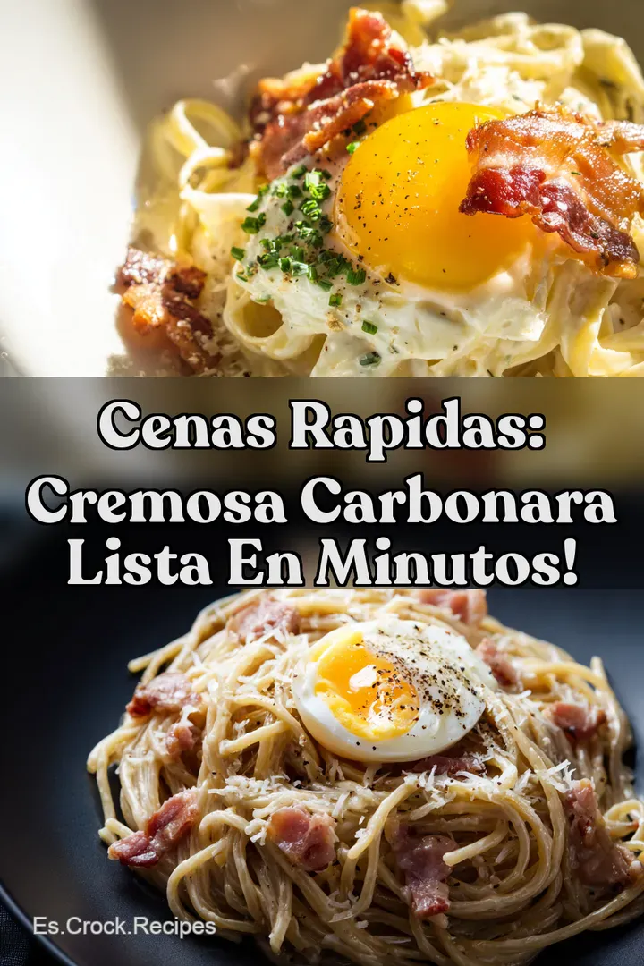 Cenas Rapidas: Cremosa Carbonara Lista en Minutos!
