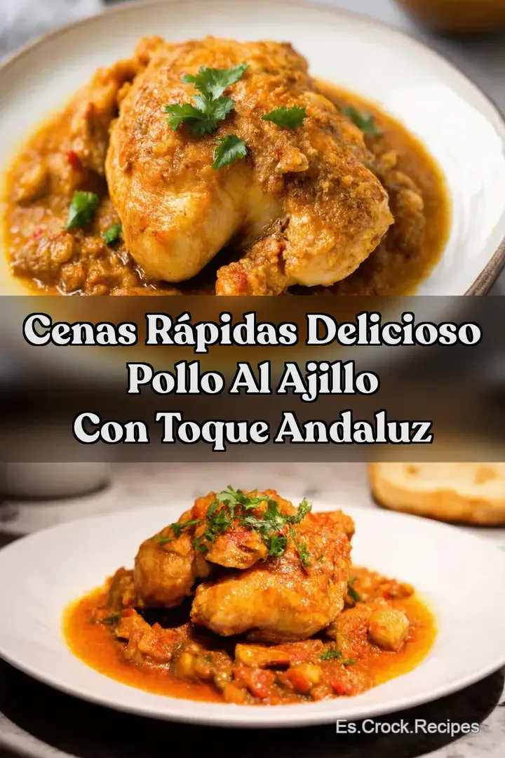 Cenas R&aacute;pidas Delicioso Pollo al Ajillo con Toque Andaluz