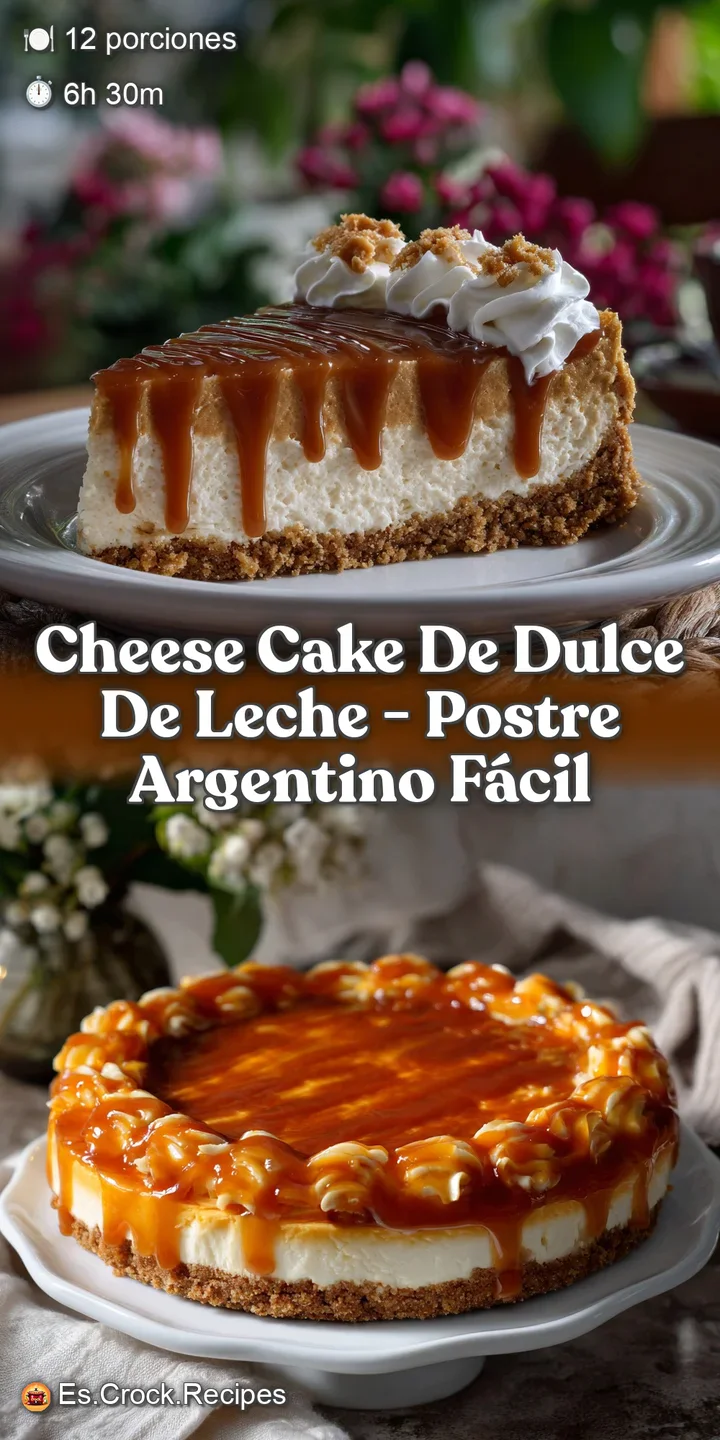 Swirled dulce de leche topping cascades over a creamy, no-bake cheesecake. Smooth textures with a hint of graham cracker c...