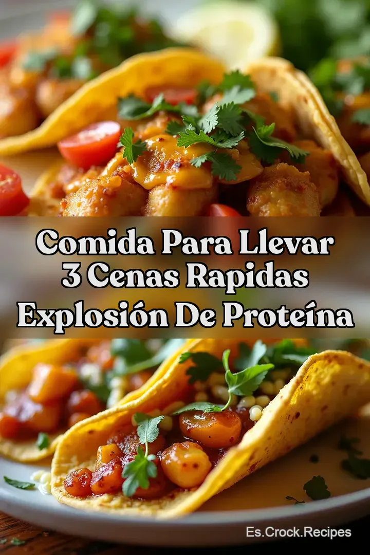 Comida para llevar 3 CENAS RAPIDAS Explosi&oacute;n de Prote&iacute;na