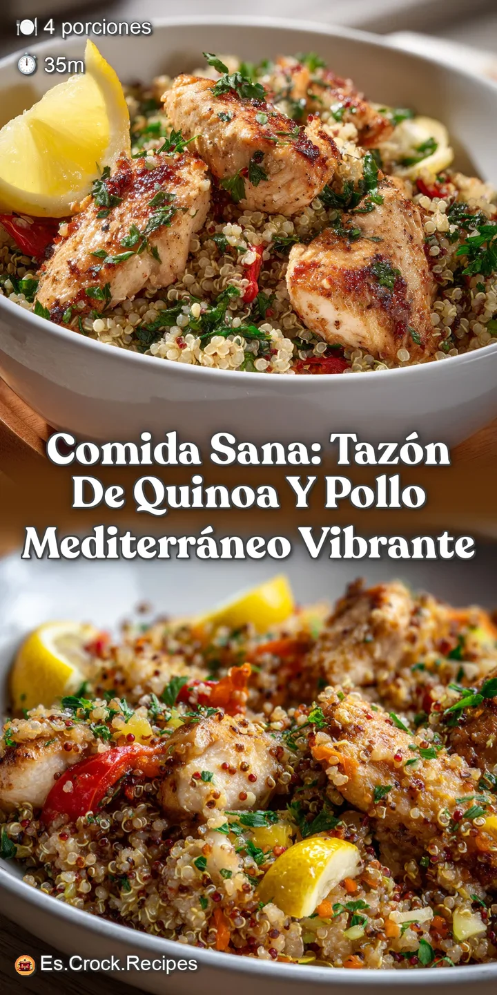 Comida sana: Taz&oacute;n de Quinoa y Pollo Mediterr&aacute;neo Vibrante