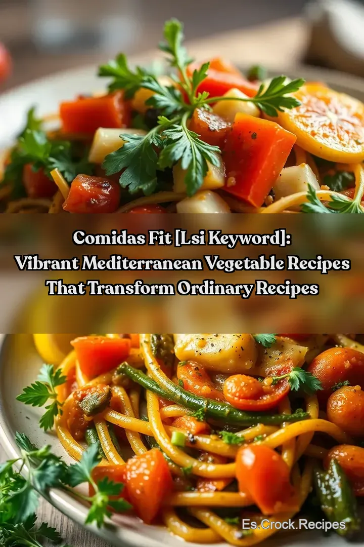 Comidas Fit [LSI keyword]: Vibrant Mediterranean Vegetable Recipes That Transform Ordinary Recipes
