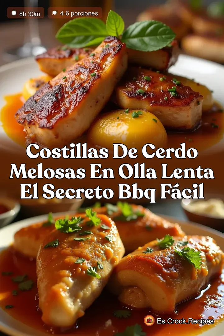 Costillas de Cerdo Melosas en Olla Lenta El Secreto BBQ F&aacute;cil