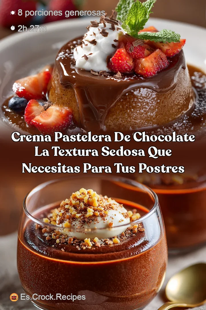 Crema pastelera de chocolate La textura sedosa que necesitas para tus postres