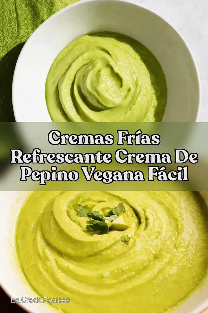 Cremas Fr&iacute;as Refrescante Crema de Pepino Vegana F&aacute;cil